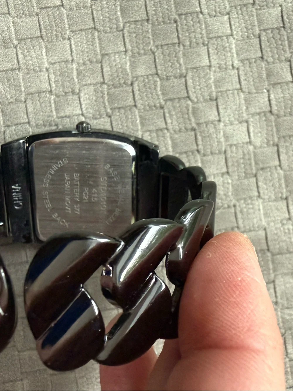 Studio gun metal open bracelet Women's Quartz Watch with White Dial